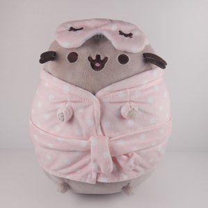Sleepover Pusheen Plush 9" Pink Polka Dot PJs pajamas sleep mask Exclusive